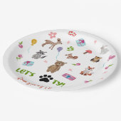 パワティ！野生動物子供の誕生日 ペーパープレート (アングル)