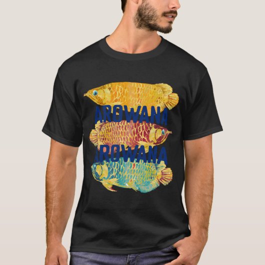 パワフルなアジアのアロワナ Tシャツ (正面)