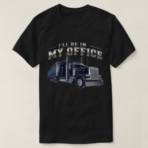 パワフルなセミトラックのイラスト壁画 Tシャツ