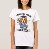パワフルな看護師 ビーグル犬 卒業式 クラスオブ202 Tシャツ (正面)