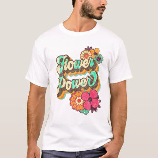 パワフル 60年代 70年代 ヒッピー レトロ Tシャツ