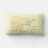 パワーすごいバイポーラユーモア引用文ホッキョクグマ動物 ランバークッション (裏面)