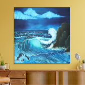 "パワーの海"ストレッチされたキャンバス印刷。バージョン2 キャンバスプリント (インサイチュ (リビング))