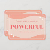 パワーの言葉 現代の女性のためのアファメーションカード 招待状 (正面/裏面)