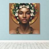 パワーへの痛み |アフリカ系アメリカ人クイーン キャンバスプリント (インサイチュ (ウッドフロア))