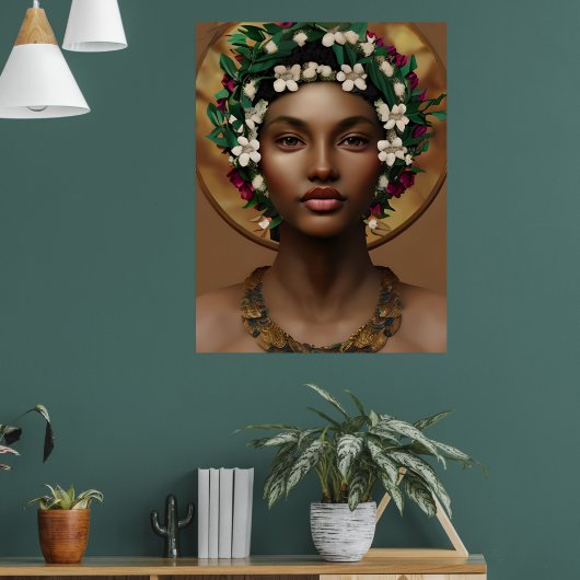 パワーへの痛み |アフリカ系アメリカ人クイーン ポスター (リビング1)