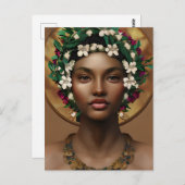 パワーへの痛み |アフリカ系アメリカ人クイーン ポストカード (正面/裏面)