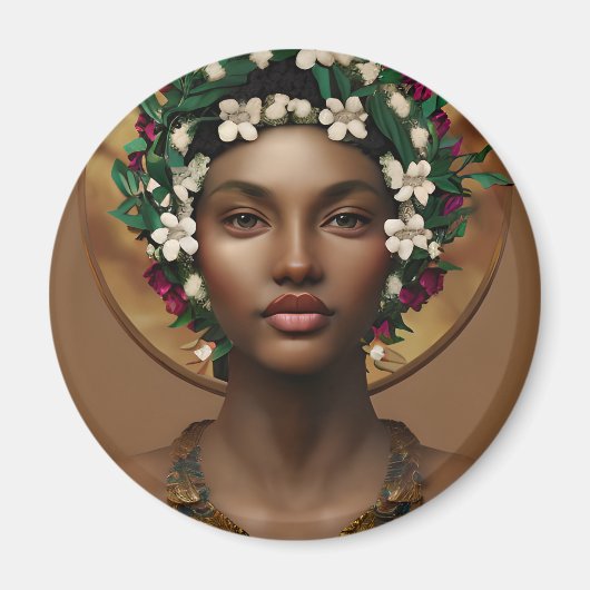 パワーへの痛み |アフリカ系アメリカ人クイーン マグネット (正面)