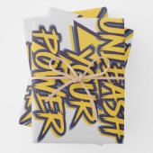 パワーやる気を起こさせる稲妻ボルト ラッピングペーパーシート (インサイチュ)