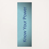 "パワーを知る"ブルートーンのグラデーション ヨガマット (正面)