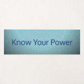 "パワーを知る"ブルートーンのグラデーション ヨガマット (正面(横))