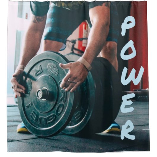 パワーウエイトリフティングジムのヘルス シャワーカーテン (正面)