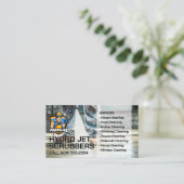 パワーウォッシャークリーニング舗装 名刺 (スタンド正面)