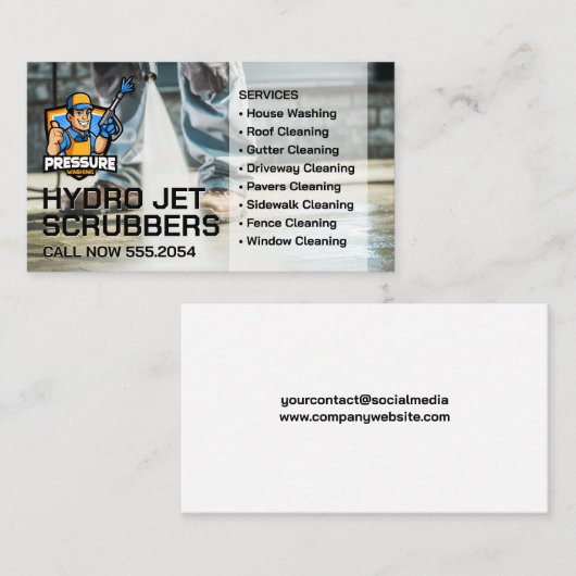 パワーウォッシャークリーニング舗装 名刺 (正面/裏面)