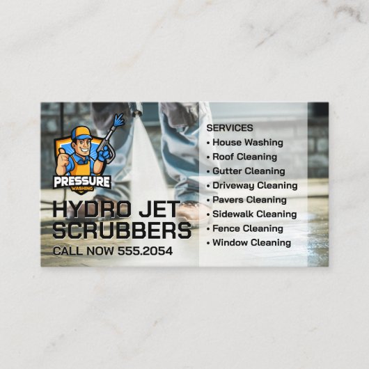パワーウォッシャークリーニング舗装 名刺 (正面)