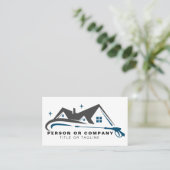 パワーウォッシャーハウスクリーニング圧力洗浄 名刺 (スタンド正面)