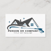 パワーウォッシャーハウスクリーニング圧力洗浄 名刺 (正面)