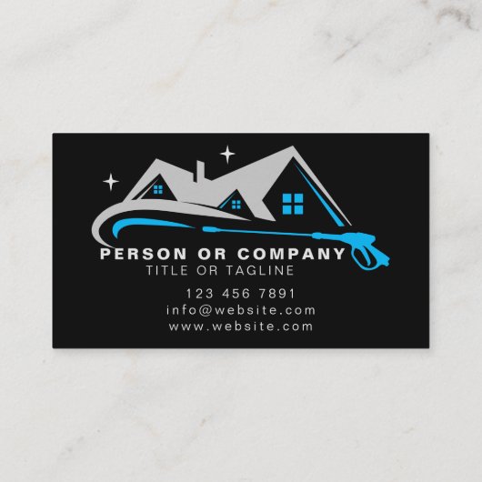 パワーウォッシャーハウスクリーニング圧力洗浄 名刺 (裏面)