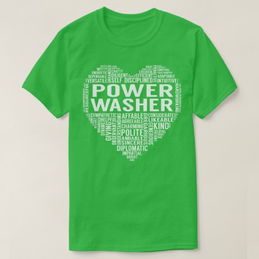 パワーウォッシャーハート Tシャツ (デザイン正面)