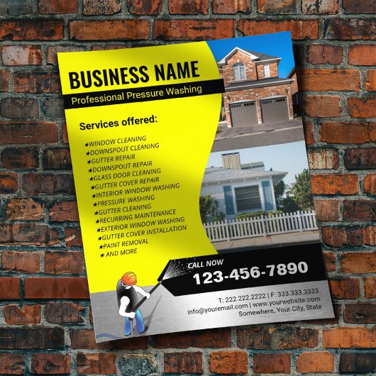 パワーウォッシャー圧力洗浄フォトハウスクリーニング チラシ