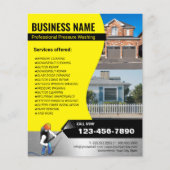 パワーウォッシャー圧力洗浄フォトハウスクリーニング チラシ (正面)