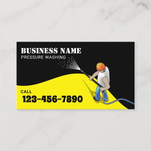 パワーウォッシャー圧力洗浄ProハウスクリーニングB 名刺 (正面)