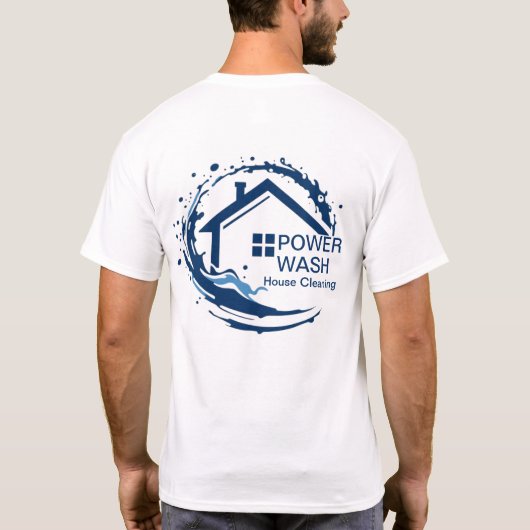 パワーウォッシュハウスクリーニング Tシャツ (裏面)