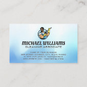 パワーウォッシングガイのロゴ | シャボン 名刺 (裏面)