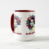 パワーウーマン。私の体、私の権利 マグカップ (正面左)