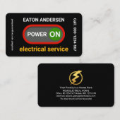 パワーオンスイッチ電気配線 名刺 (正面/裏面)