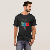 パワーガールフェミニストサイエンスSTEM要素周期 Tシャツ (正面フル)