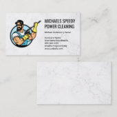 パワークリーニングロゴ |クリーンサービス 名刺 (正面/裏面)