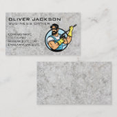 パワークリーニングロゴ |コンクリート背景 名刺 (正面/裏面)