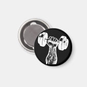 パワーグリップマグネットダンベル静脈ジムミニアート マグネット (正面/裏面)