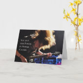 パワーコードギタリスト誕生日カード カード (黄色い花)