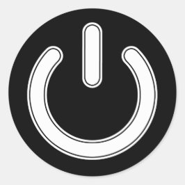 パワーシンボル（白黒） ラウンドシール