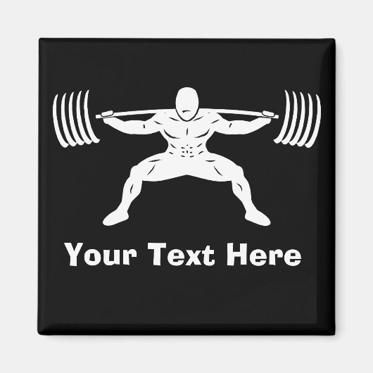 パワースクワットのロゴ – カスタマイズ可能 マグネット (正面)