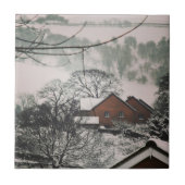 パワーズウェールズ薄暗い冬の風景 タイル (正面)