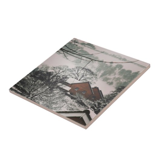 パワーズウェールズ薄暗い冬の風景 タイル (側面)