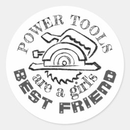 パワーツールは女の子の友最高の人だ ラウンドシール
