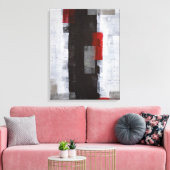 「パワートリップ」白黒抽象芸術アート キャンバスプリント (インサイチュ (リビング))