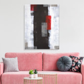 「パワートリップ」白黒抽象芸術アート キャンバスプリント (インサイチュ (リビング))