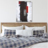 「パワートリップ」白黒抽象芸術アート キャンバスプリント (インサイチュ (寝室))