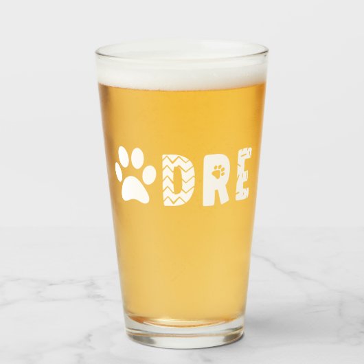 パワードドッグパパ新規犬のオーナーギフト タンブラーグラス (ドリンク正面)