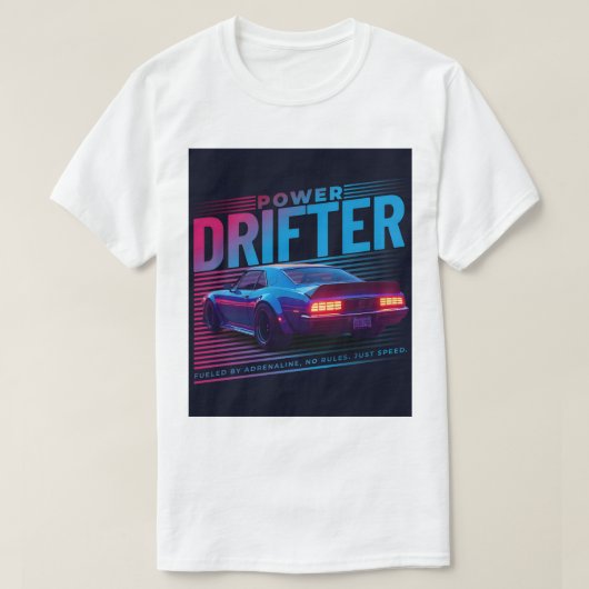 パワードリフターTシャツ - アドレナリンティー Tシャツ (デザイン正面)