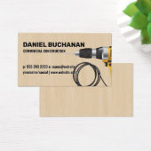 パワードリル |木製フローリングの背景 (デスク)