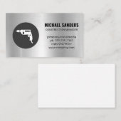 パワードリル |金属の背景 名刺 (正面/裏面)