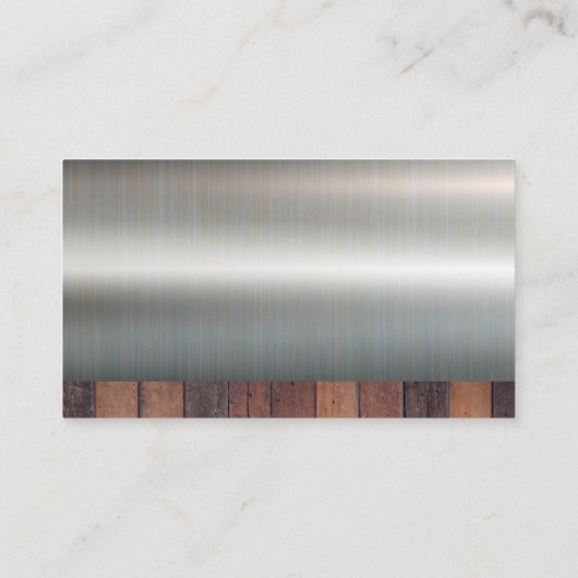 パワーハウスロゴ |金属(木材) 名刺 (裏面)
