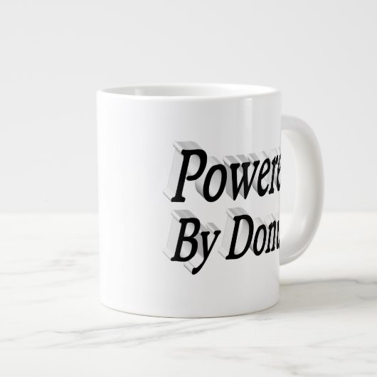 パワーバイドナッツ引用文ブラックハーフ文字 ジャンボコーヒーマグカップ (正面右)