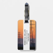 パワーパイロンアットサンセット ラゲッジタグ (裏面縦)